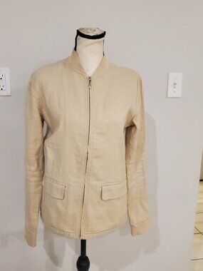 Max 'n Chester Beige Full-Zip Blazer sz 6